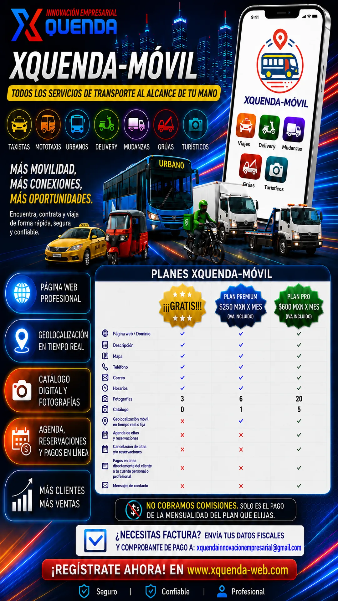 Flyer Xquenda Móvil